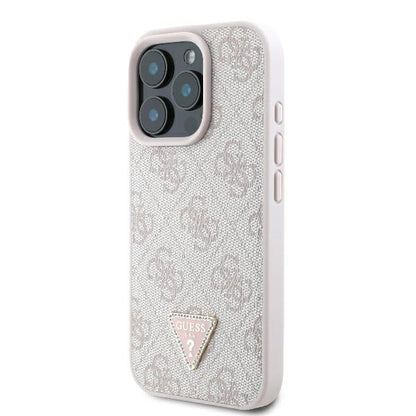 Etui til Apple iPhone 16 Pro Max, Guess, Crossbody 4G Triangle Strass, Pink