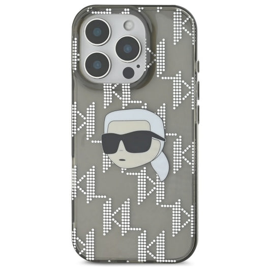 Etui til Apple iPhone 16 Pro Max, Karl Lagerfeld, IML Luxury Electroplated Karl's Head, Sort