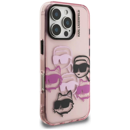 Etui til Apple iPhone 16 Pro Max, Karl Lagerfeld, IML Luxury Multi Head Pattern, Pink