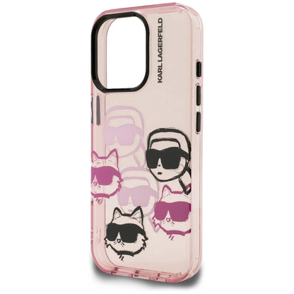 Etui til Apple iPhone 16 Pro Max, Karl Lagerfeld, IML Luxury Multi Head Pattern, Pink