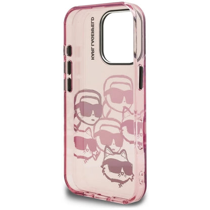 Etui til Apple iPhone 16 Pro Max, Karl Lagerfeld, IML Luxury Multi Head Pattern, Pink