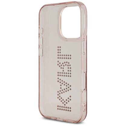 Etui til Apple iPhone 16 Pro Max, Karl Lagerfeld, IML Rhinestones Pink Logo, Pink