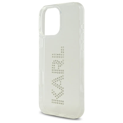 Etui til Apple iPhone 16 Pro Max, Karl Lagerfeld, IML Rhinestones Transparent Logo, Gennemsigtig