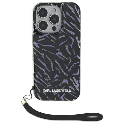 Etui til Apple iPhone 16 Pro Max, Karl Lagerfeld, Zebra with Cord Strap, Lilla