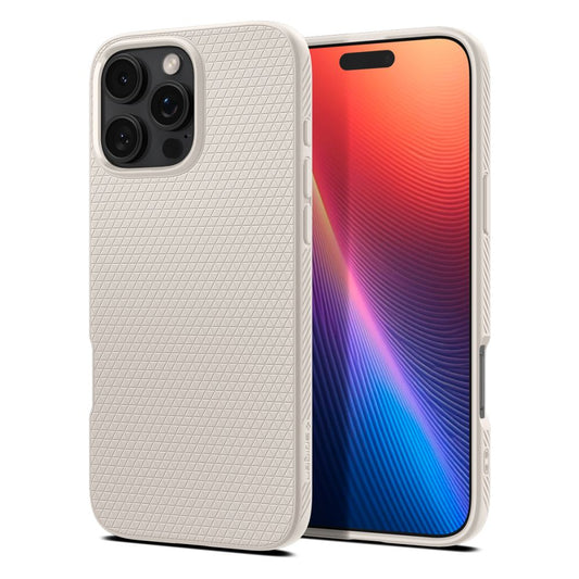 Etui til Apple iPhone 16 Pro Max, Spigen, Liquid Air, Beige