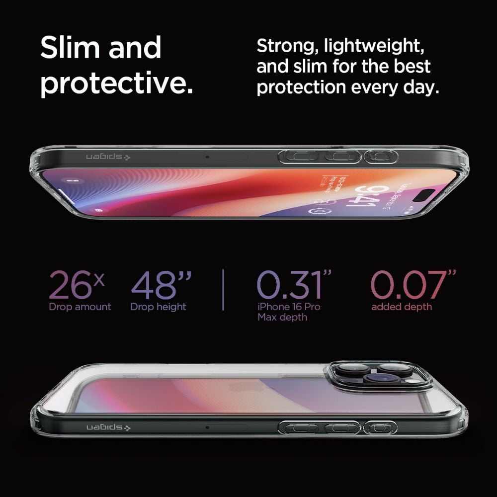 Case for Apple iPhone 16 Pro Max, Spigen, Ultra Hybrid, Smoky ACS07994