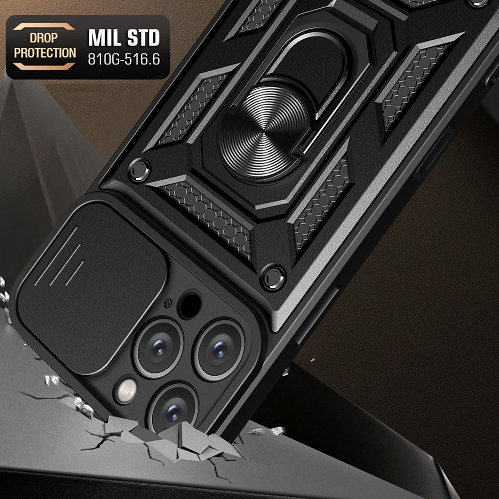 Cover til Apple iPhone 16 Pro Max, Techsuit, CamShield, Sort