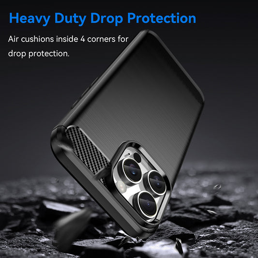 Cover til Apple iPhone 16 Pro Max, Techsuit, Carbon, Sort