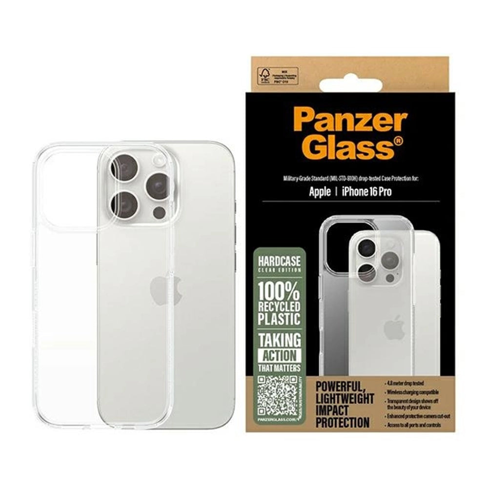 Etui til Apple iPhone 16 Pro, PanzerGlass, HardCase, Gennemsigtig