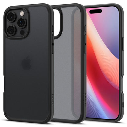 Cover til Apple iPhone 16 Pro, Spigen, Ultra Hybrid, Mat Sort ACS08124