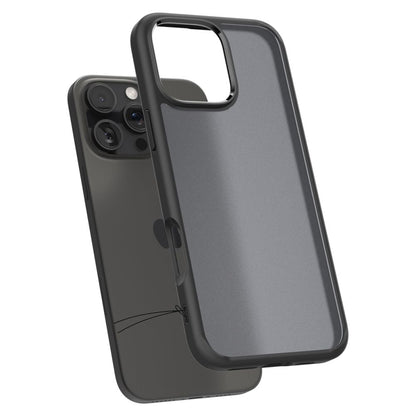 Cover til Apple iPhone 16 Pro, Spigen, Ultra Hybrid, Mat Sort ACS08124