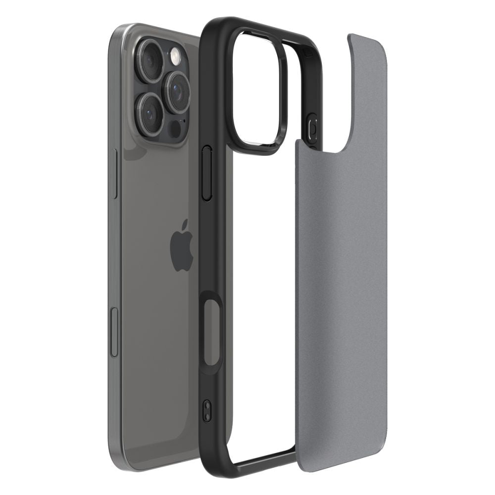 Cover til Apple iPhone 16 Pro, Spigen, Ultra Hybrid, Mat Sort ACS08124
