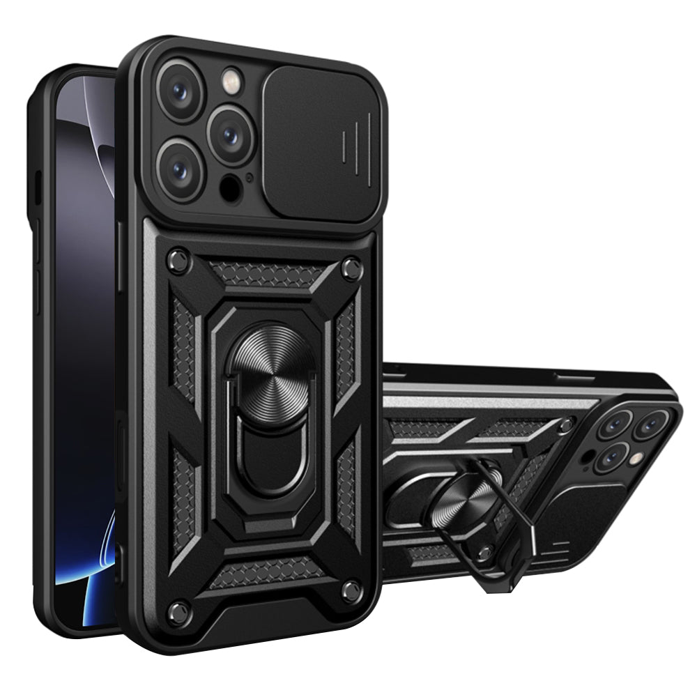 Cover til Apple iPhone 16 Pro, Techsuit, CamShield, Sort