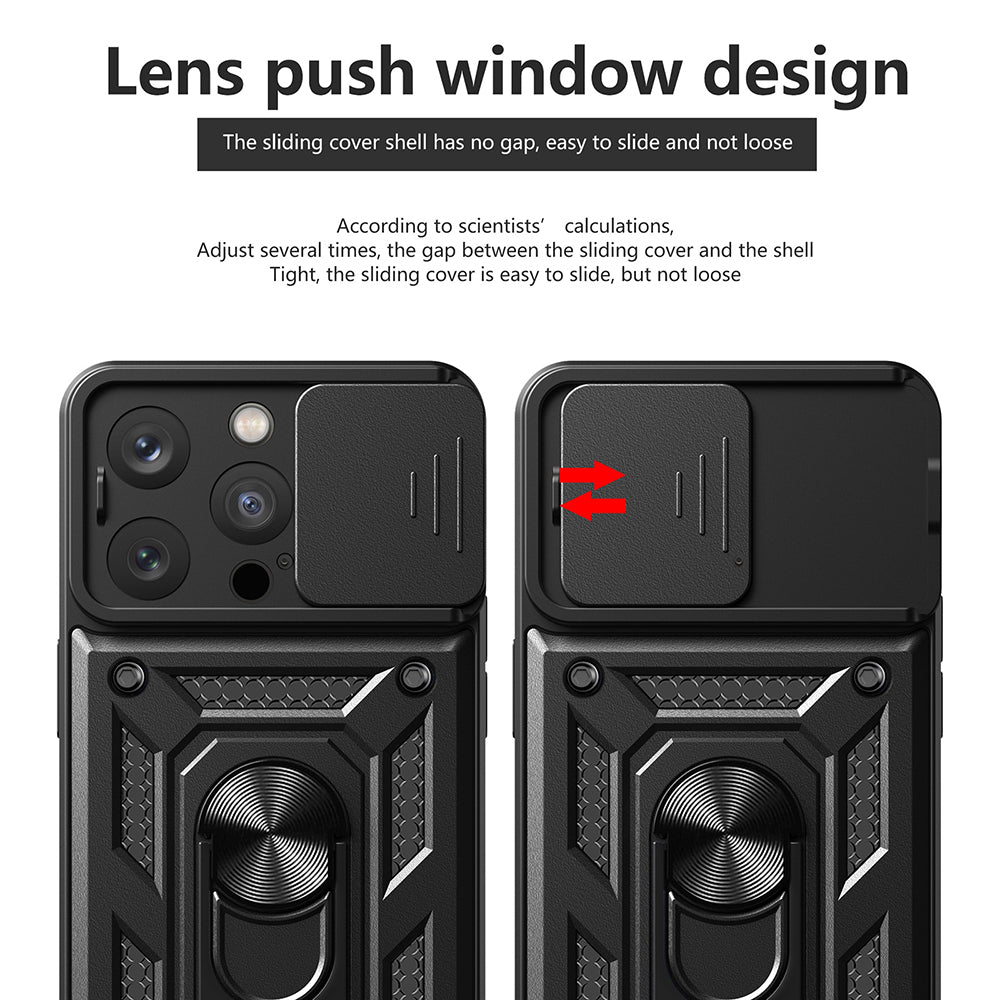 Cover til Apple iPhone 16 Pro, Techsuit, CamShield, Sort