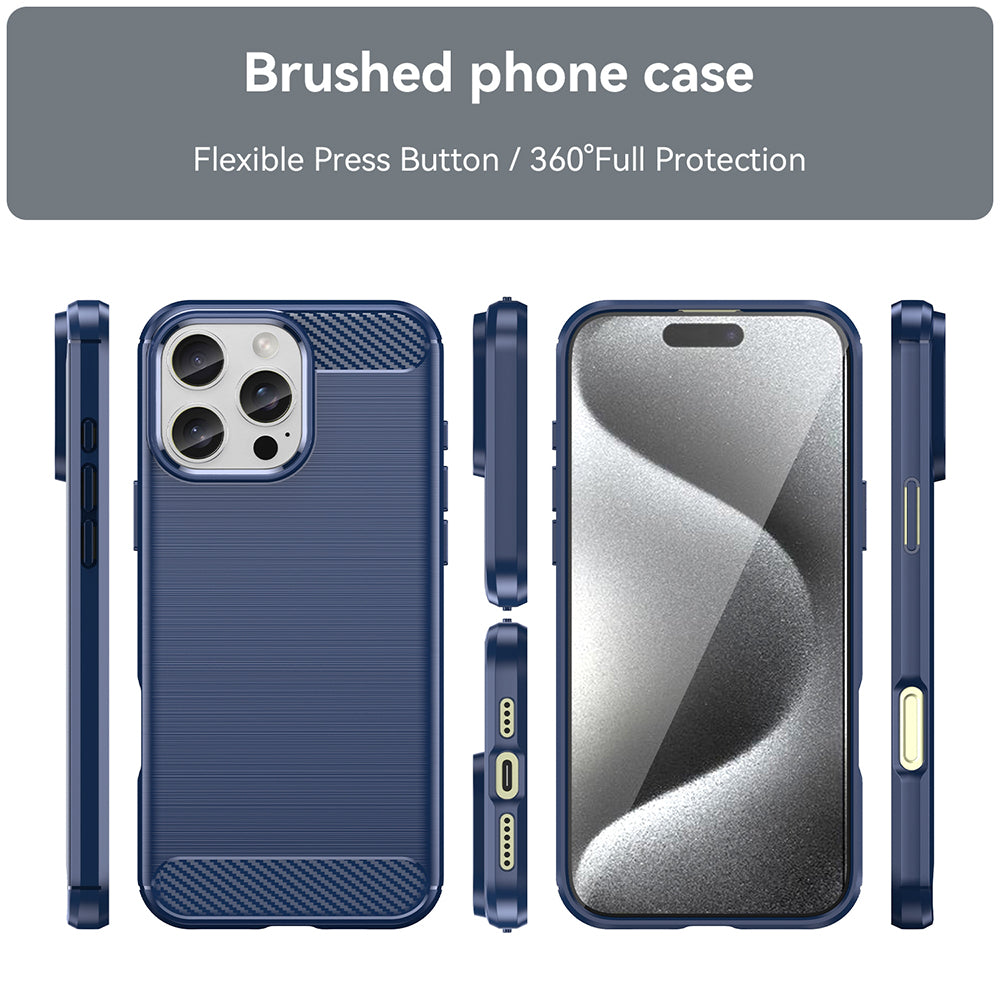 Cover til Apple iPhone 16 Pro, Techsuit, Carbon, Blå