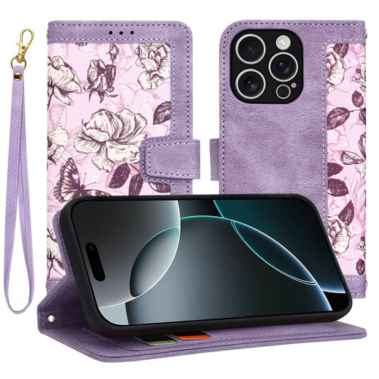 Cover til Apple iPhone 16 Pro, Techsuit, FlipCraft, Lilla