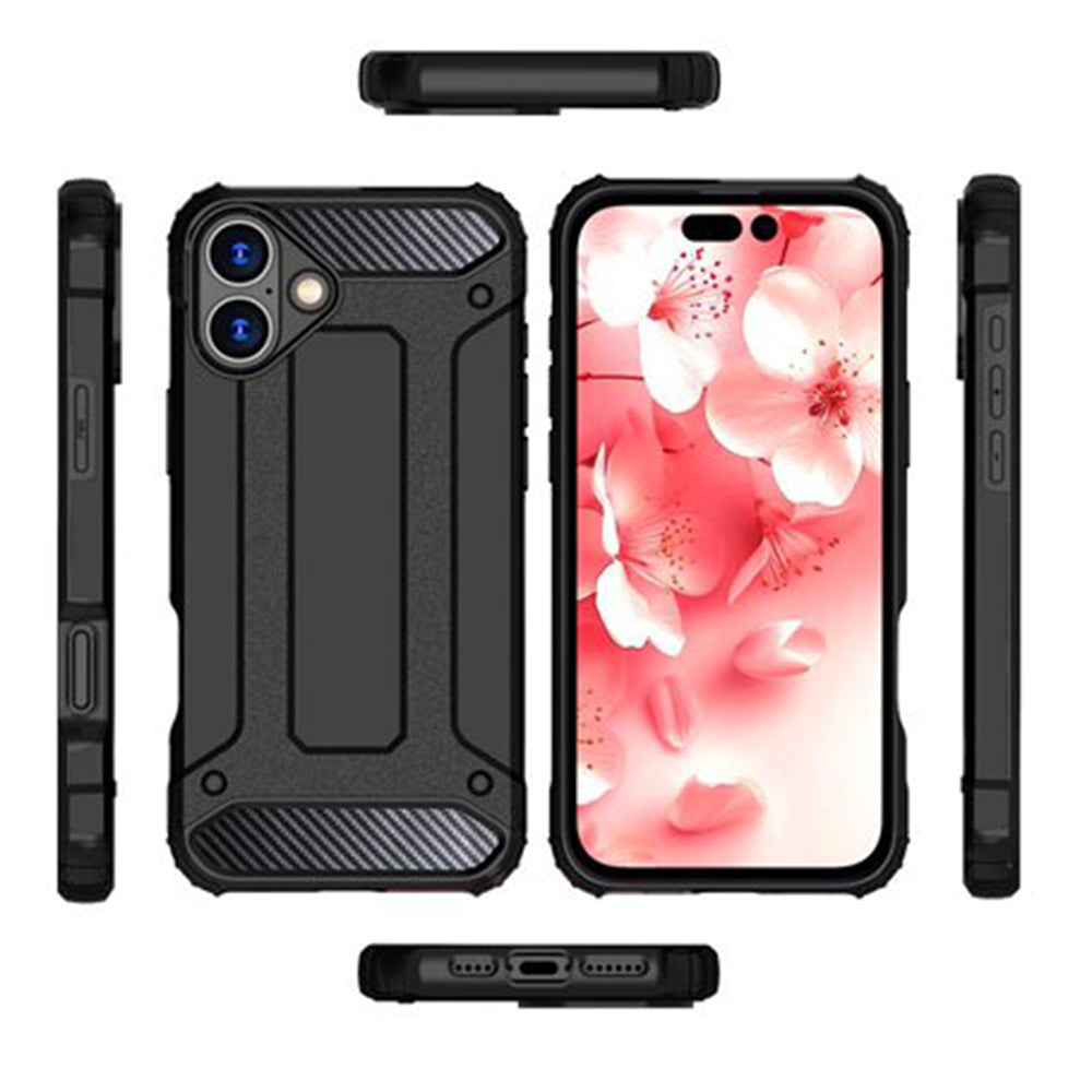 Cover til Apple iPhone 16 Pro, Techsuit, Hybrid Armor, Sort