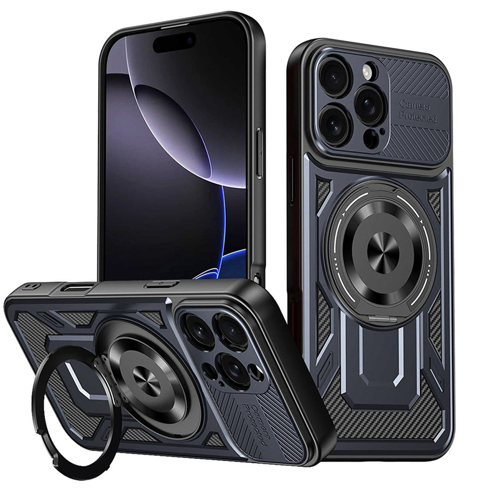 Cover til Apple iPhone 16 Pro, Techsuit, RuggedCam, Blå