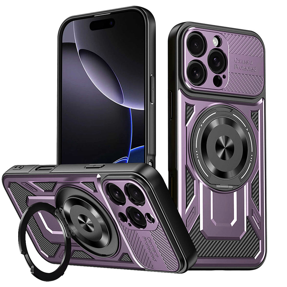 Cover til Apple iPhone 16 Pro, Techsuit, RuggedCam, Lilla