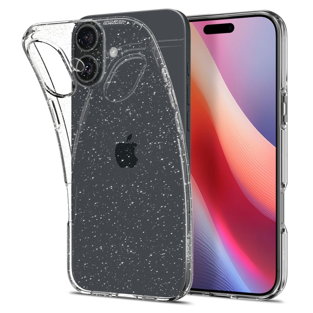 Cover til Apple iPhone 16, Spigen, Liquid Crystal Glitter, Transparent ACS08192