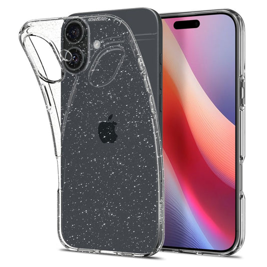Cover til Apple iPhone 16, Spigen, Liquid Crystal Glitter, Transparent ACS08192