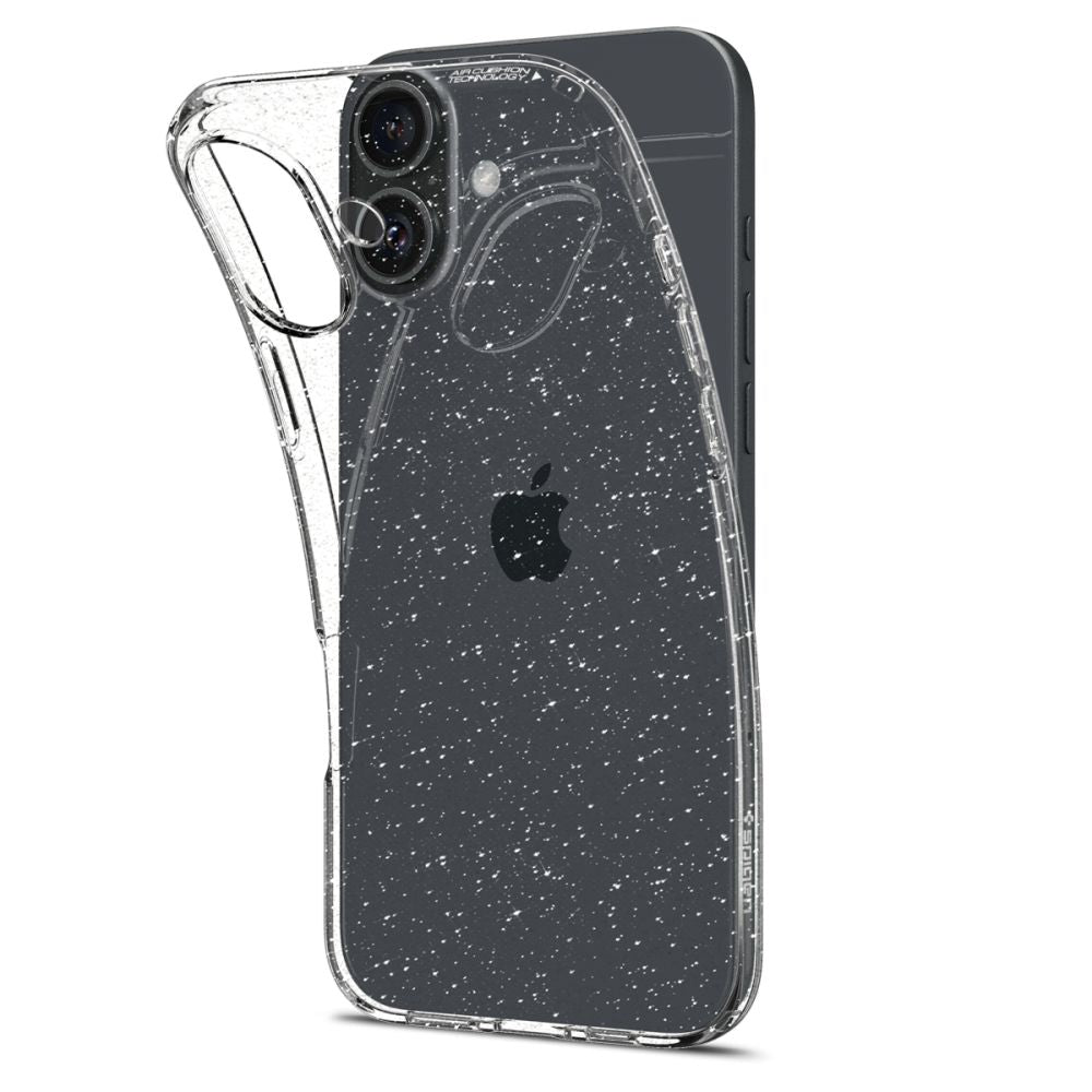 Cover til Apple iPhone 16, Spigen, Liquid Crystal Glitter, Transparent ACS08192