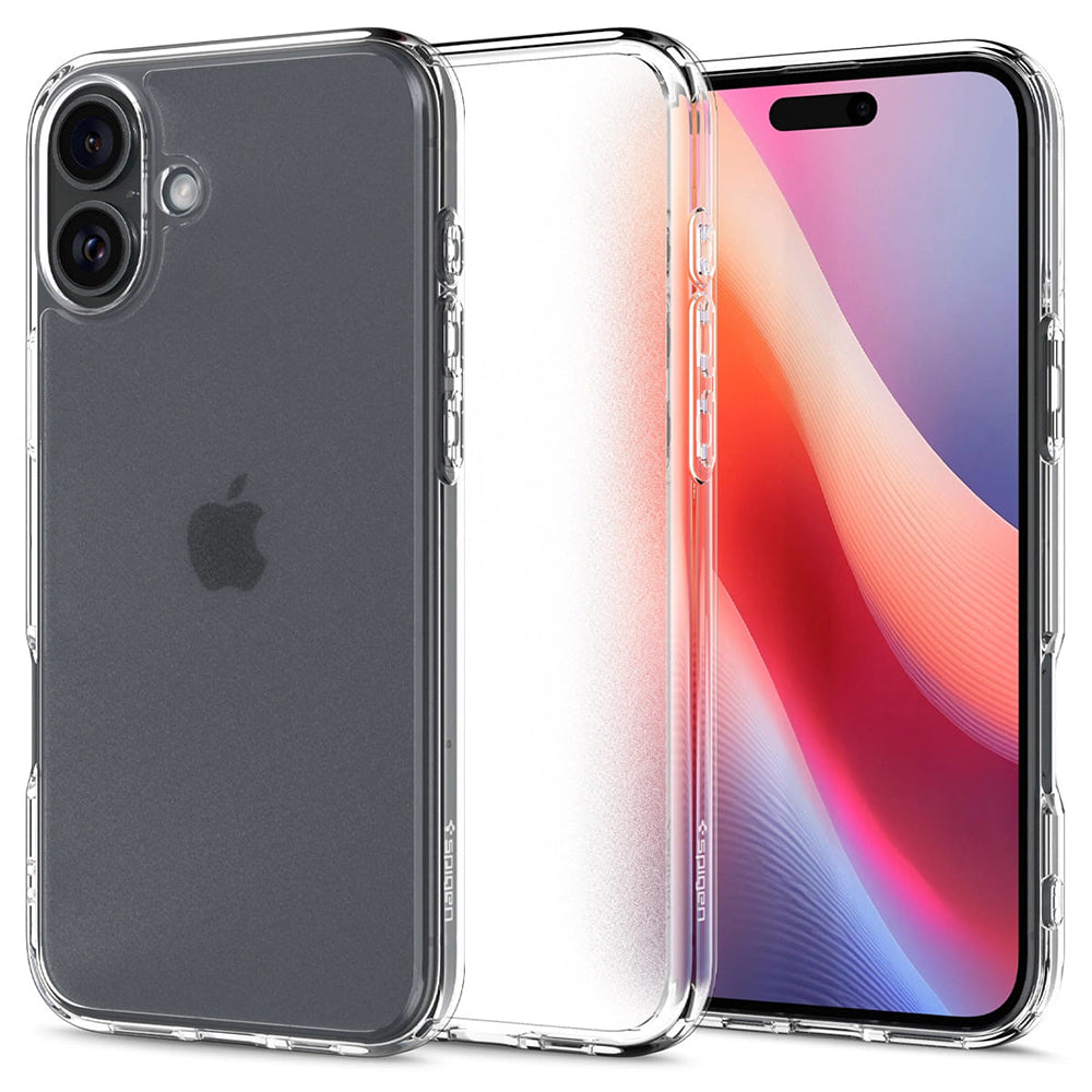Etui til Apple iPhone 16, Spigen, Ultra Hybrid, Satin Transparent