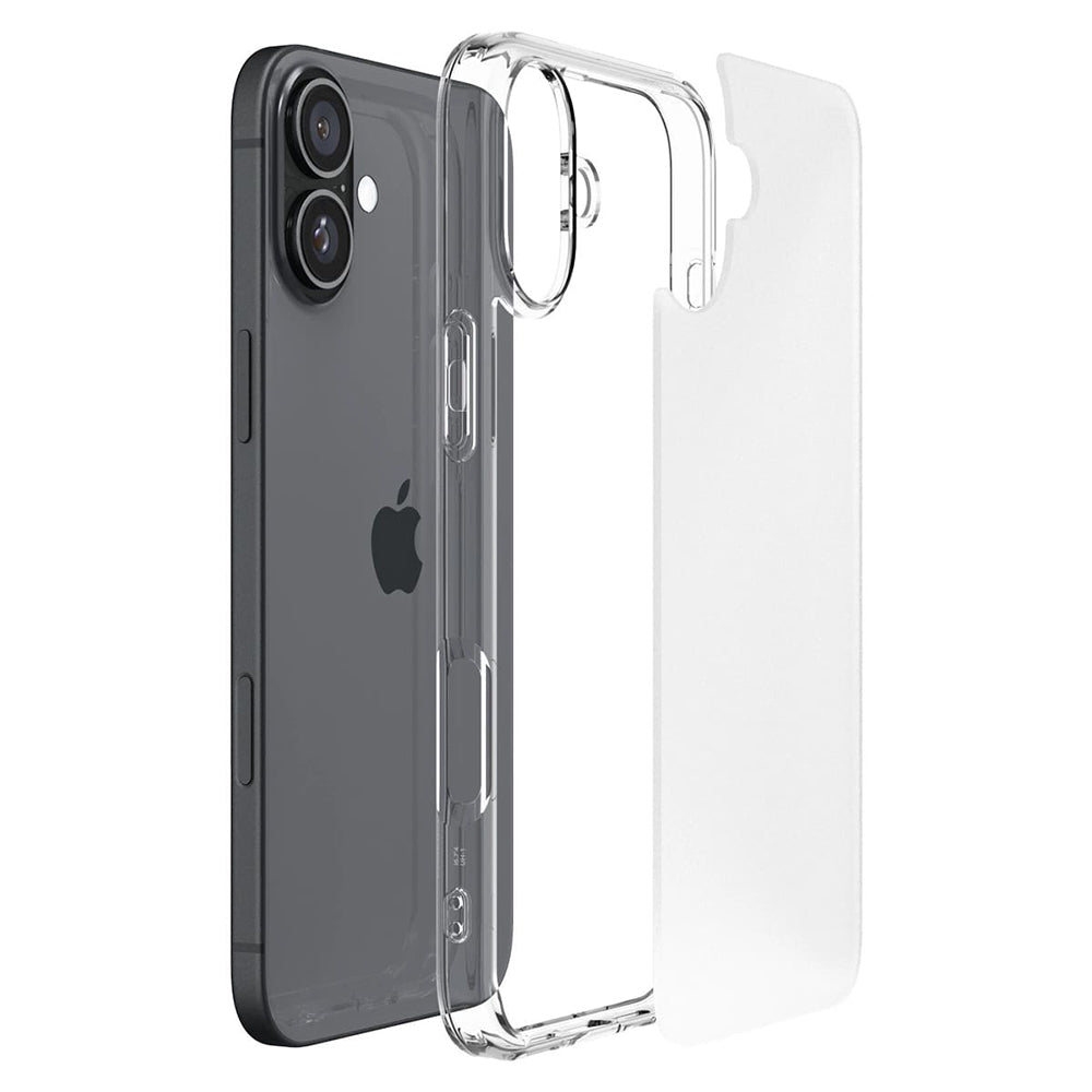 Etui til Apple iPhone 16, Spigen, Ultra Hybrid, Satin Transparent
