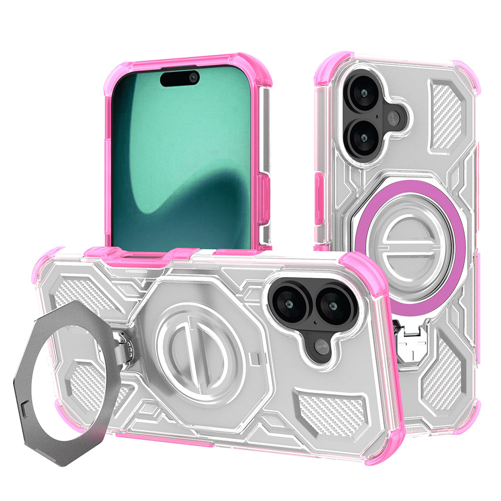Cover til Apple iPhone 16, Techsuit, Carbon Shield Pro, Pink