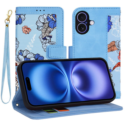 Cover til Apple iPhone 16, Techsuit, FlipCraft, Blå