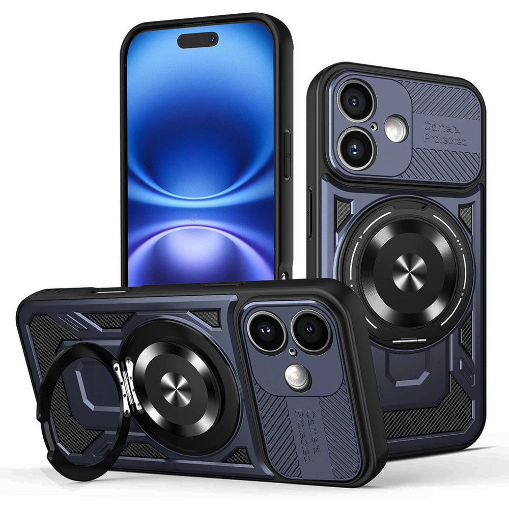 Cover til Apple iPhone 16, Techsuit, RuggedCam, Blå