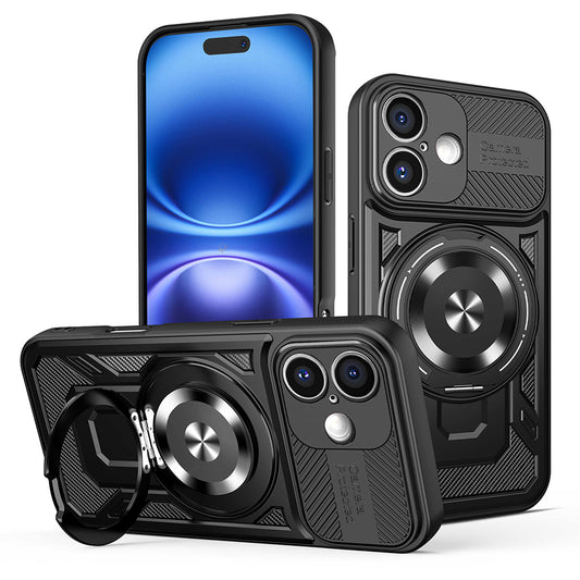 Cover til Apple iPhone 16, Techsuit, RuggedCam, Sort