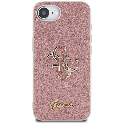 Etui til Apple iPhone 16e, Guess, Fixed Glitter Big 4G, Pink