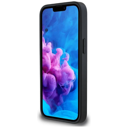 Cover til Apple iPhone 16e, Karl Lagerfeld, Glitter Fixed Karl & Choupette's Heads, Blå