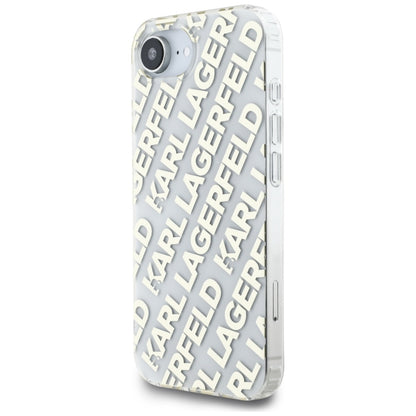 Etui til Apple iPhone 16e, Karl Lagerfeld, IML Luxury Gold Fullover Logo, Gylden