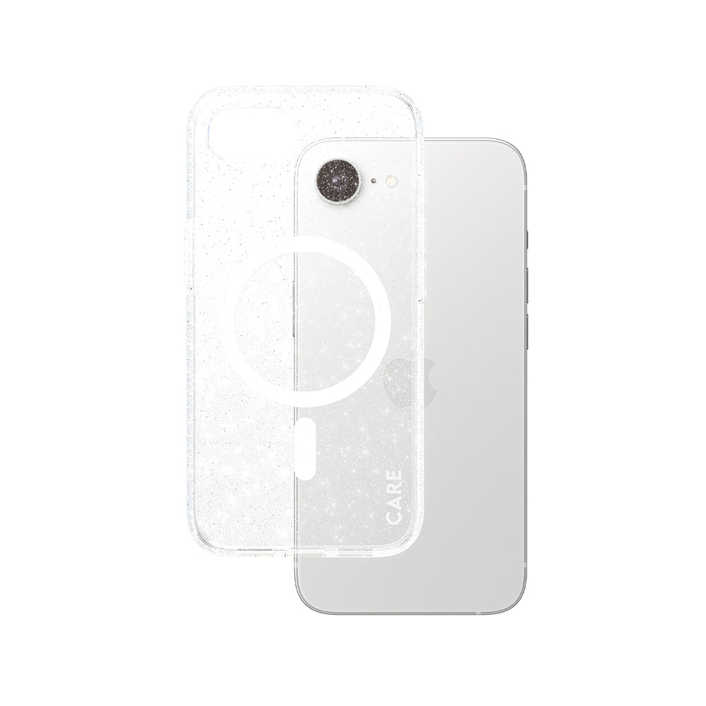 Etui til Apple iPhone 16e, PanzerGlass, Care Urban Combat Star Lit, Transparent Hvid