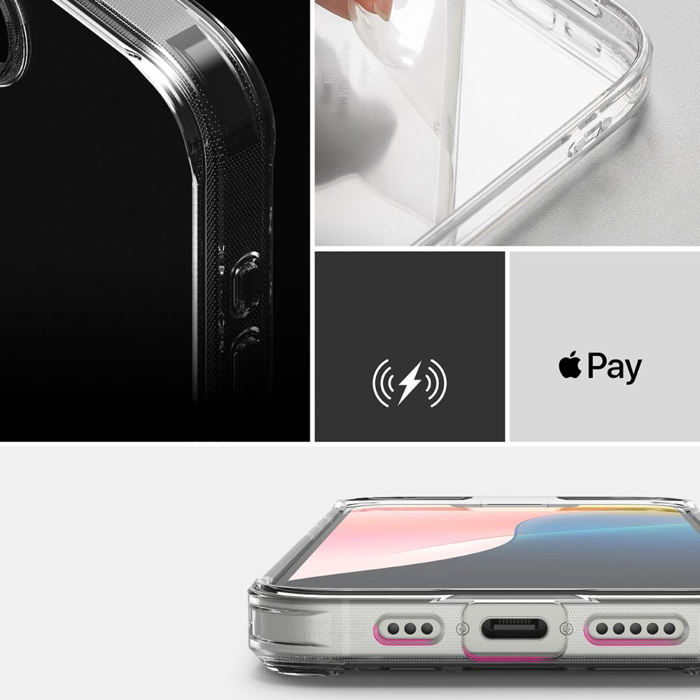 Cover til Apple iPhone 17e / 16e, Ringke, Fusion, Transparent