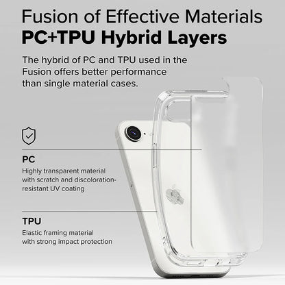 Cover til Apple iPhone 17e / 16e, Ringke, Fusion, Mat Gennemsigtig