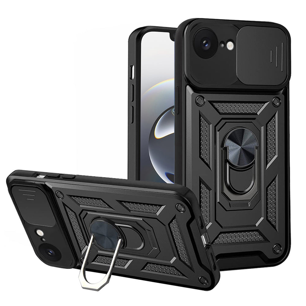 Cover til Apple iPhone 17e / 16e, Techsuit, CamShield, Sort