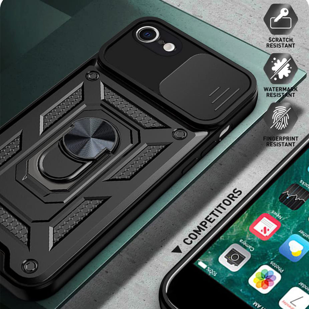 Cover til Apple iPhone 17e / 16e, Techsuit, CamShield, Sort
