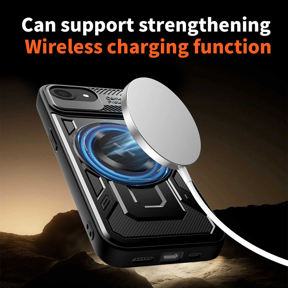 Cover til Apple iPhone 17e / 16e, Techsuit, RuggedCam, Sort