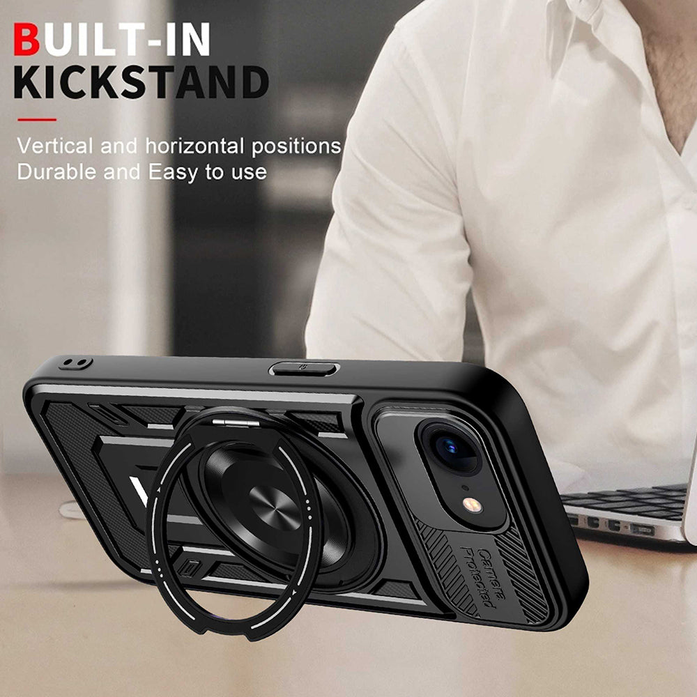 Cover til Apple iPhone 17e / 16e, Techsuit, RuggedCam, Sort