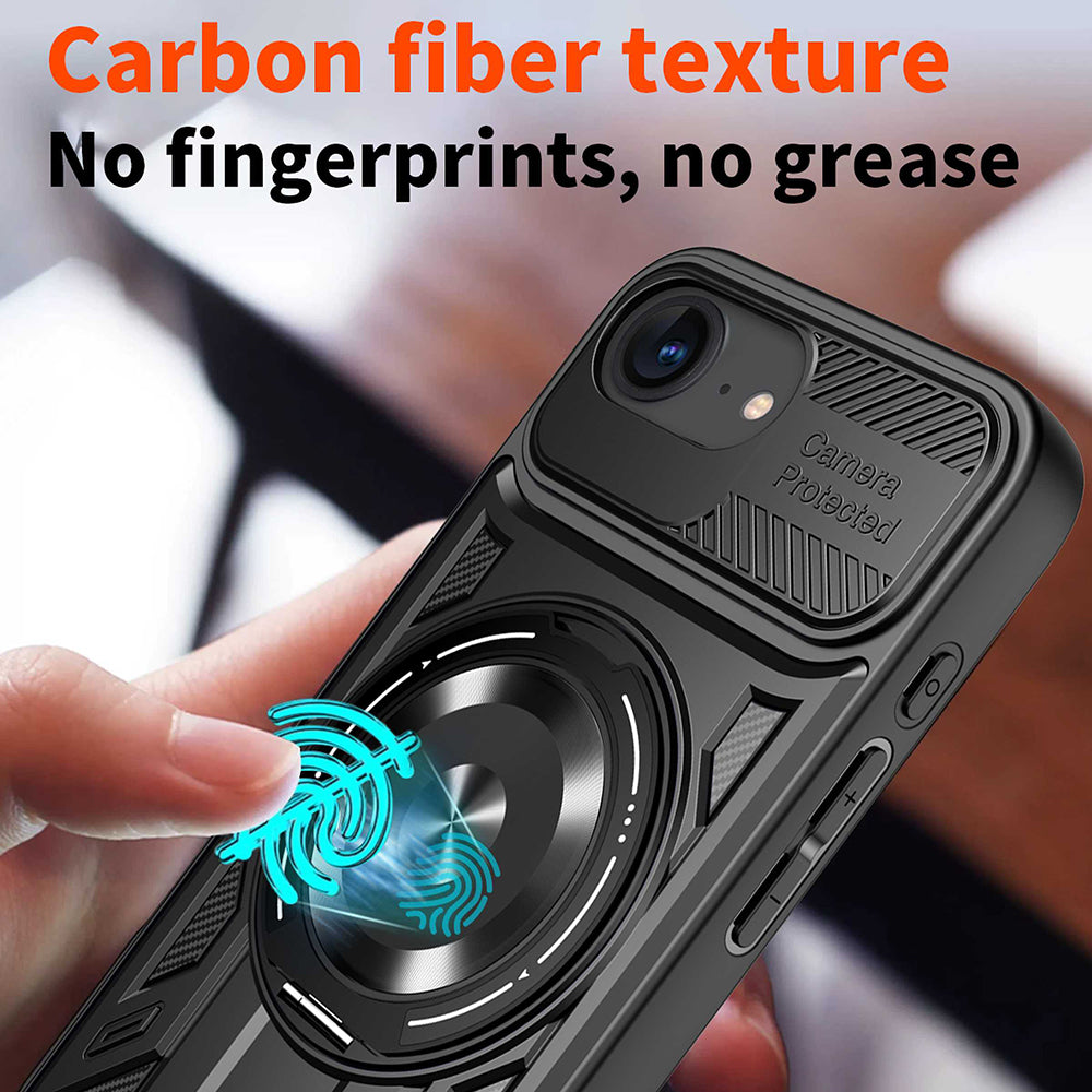 Cover til Apple iPhone 17e / 16e, Techsuit, RuggedCam, Sort