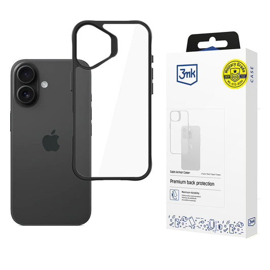 Etui til Apple iPhone 17, 3MK, Satin Armor Case+, Sort