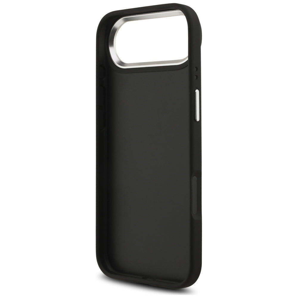 Etui til Apple iPhone 17 Air, Guess, 4G Grained Big and Classic Logo, Sort Sølvfarvet