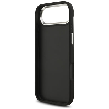 Etui til Apple iPhone 17 Air, Guess, 4G Grained Big and Classic Logo, Sort Sølvfarvet