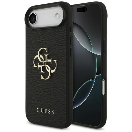 Etui til Apple iPhone 17 Air, Guess, 4G Grained Big and Classic Logo, Sort