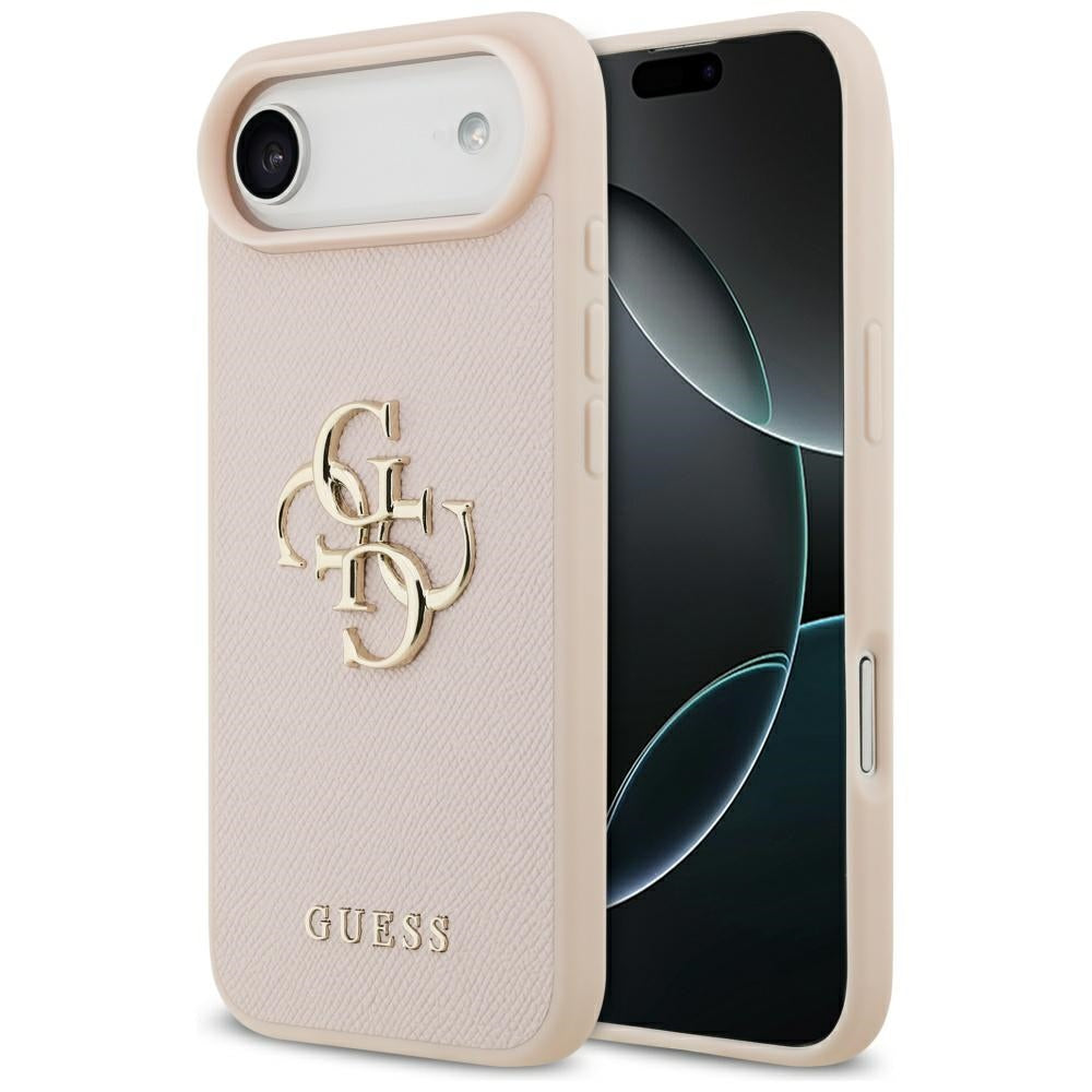 Etui til Apple iPhone 17 Air, Guess, 4G Grained Big and Classic Logo, Pink