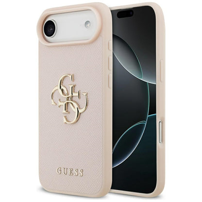 Etui til Apple iPhone 17 Air, Guess, 4G Grained Big and Classic Logo, Pink