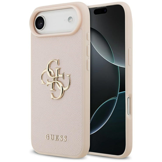 Etui til Apple iPhone 17 Air, Guess, 4G Grained Big and Classic Logo, Pink